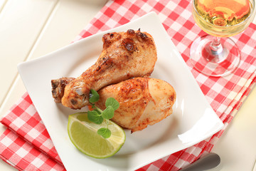Roast chicken drumsticks