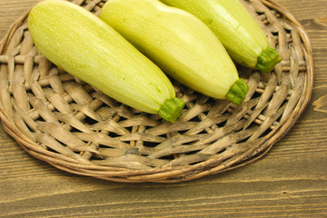 squash on wooden table close-up