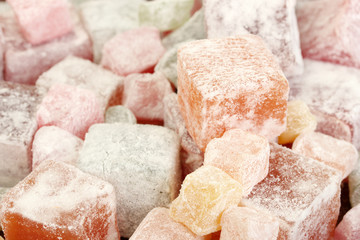delicious turkish delight close-up