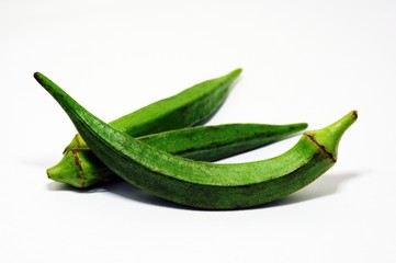 Lady finger in whitebackground