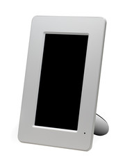 white digital photo frame isolated on white background