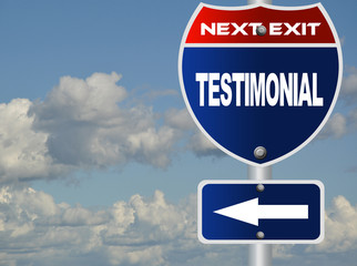 Testimonial road sign
