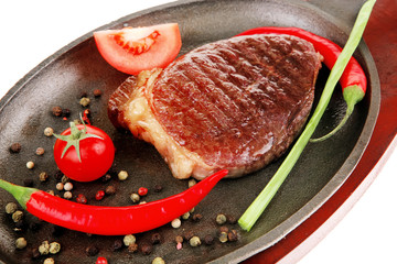 meat savory : platter of grilled beefsteak