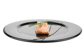 sea food : roasted pink salmon fillet