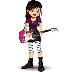 Fototapeta premium Rock Star Girl