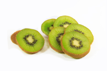 Fresh kiwi fruit slices