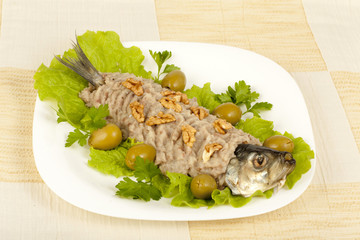 Chopped herring with nuts