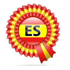Vector national flag badge, ES