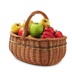 fruits and vegetables in basket