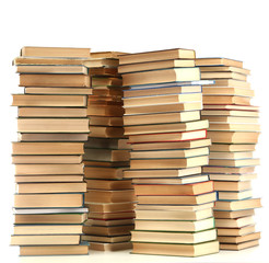old books isolated on white