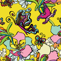 Бесшовный цветочный паттерн