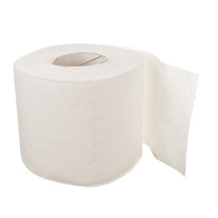 Roll of toilet paper isolated