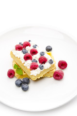 waffle with fruit