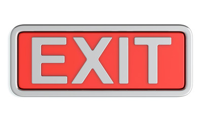 Red exit sign