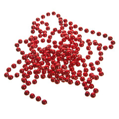 Red beads isolated