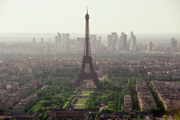 Tour Eiffel et vue de Paris depuis la tour montparnasse - France
