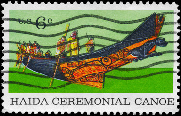USA - CIRCA 1970 Haida Ceremonial Canoe