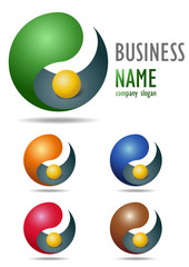 3D business logo sphere design - 42405532