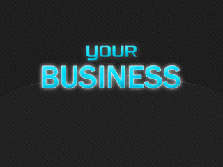 Your Business dark background 2, light blue text, no globe