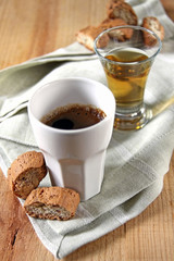 espresso, vin santo und cantuccini