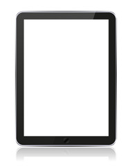 Vector realistic computer tablet isolated on white.