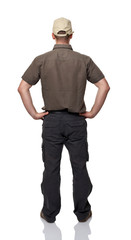 Naklejka premium man back view
