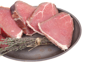 bloody raw beef meat