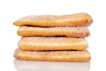 Pile of sugar donuts