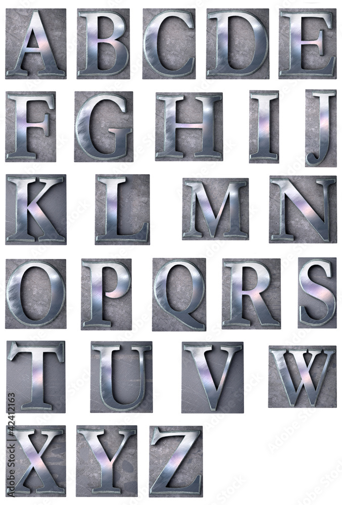 Fototapete typescript alphabet upper-case