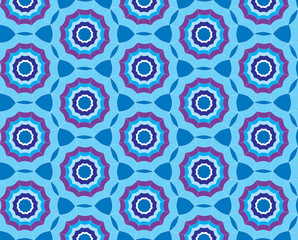 Obraz na płótnie Canvas Seamless blue pattern background with stylized umbrella