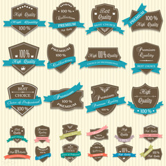 Vector collection of Premium Quality labels