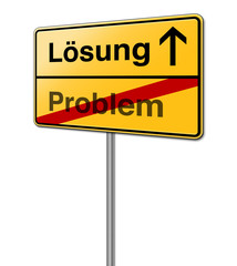 Problem l&ouml;sen Schild