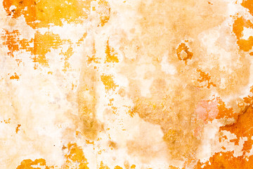 Old textured orange painted wall background