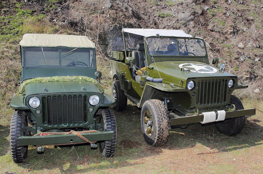 Two old Jeeps