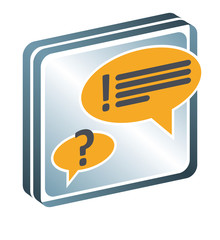 Beratung Frage Antwort Dialog Gespräch Piktogramm