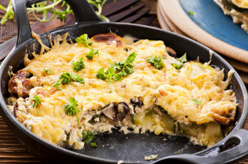 Gemüse überbacken mit Käse