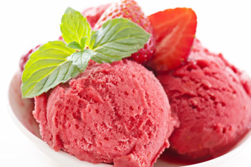 Erdbeersorbet