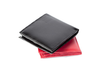 black and red Wallet