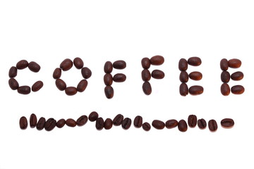 coffee on a white background