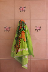 towel in the bathroom