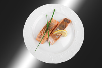 baked pink salmon steaks