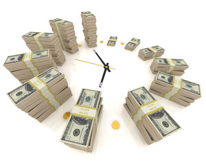 Time is money. Isolated on white