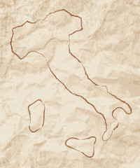 Cartina Italia vintage