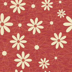 Abstract flower seamless background pattern
