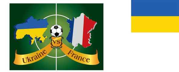 Fototapeta premium Europei Ucraina VS Francia