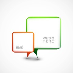 abstract colorful shiny speech bubble chat vector