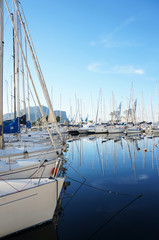 Fototapeta premium Private yacths in the quay of Palermo