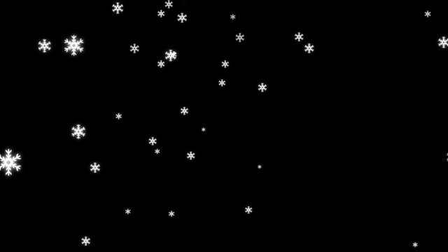 Loopable Snow Fall Animation with Alpha Channel