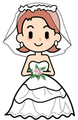 Wedding dress - white