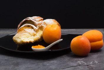 brioche stuffed with apricot jam
